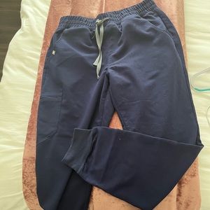 FIGS navy blue high waisted jogger scrub